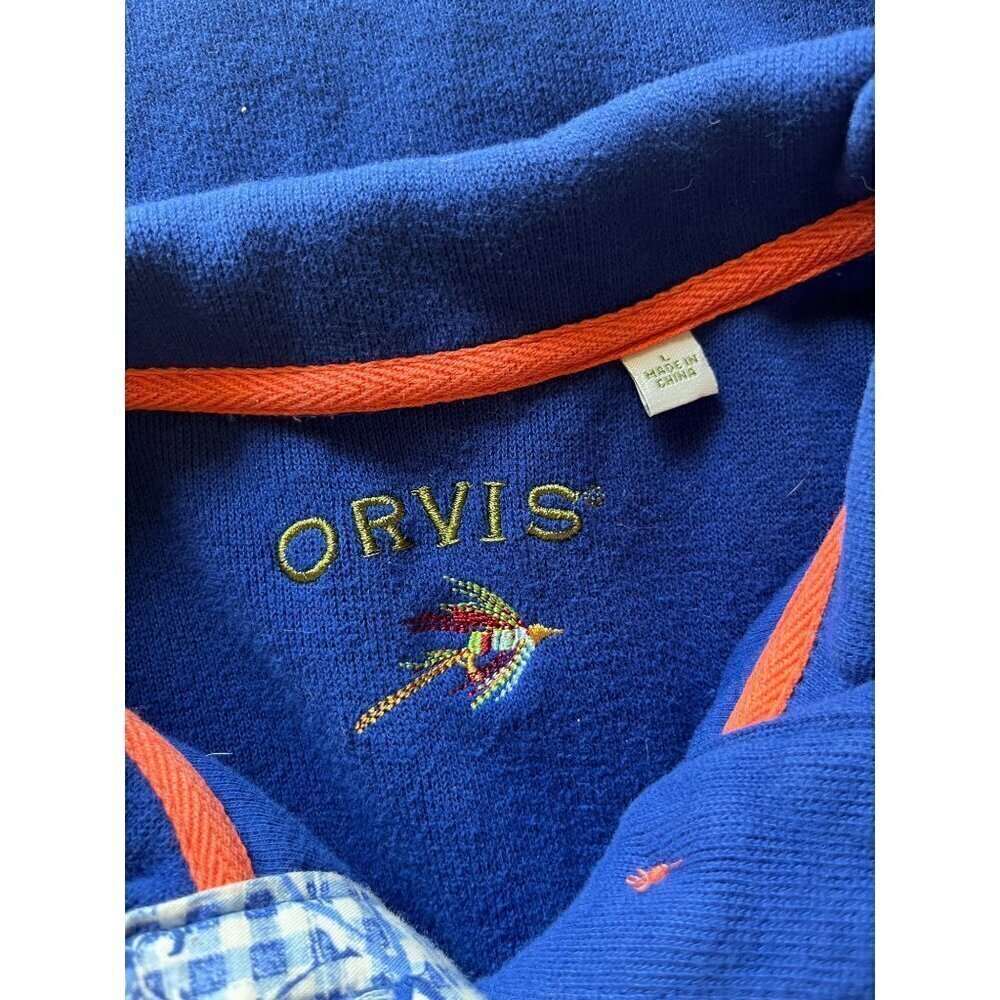 Orvis Quarter Button Pullover Sweater Gingham Flo… - image 6